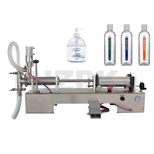 HZPK Horizontal semi-auto pneumatic hand sanitizer liquid bottle packing and filling machine